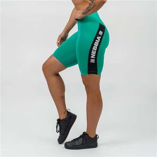 NEBBIA women's high waisted iconic biker shorts green