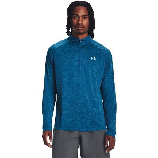 Under Armour mens t-shirt tech 2.0 1/2 zip blue