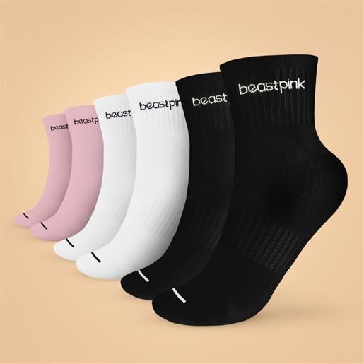 VENUM beast. Pink midhigh socks 3pack white black pink