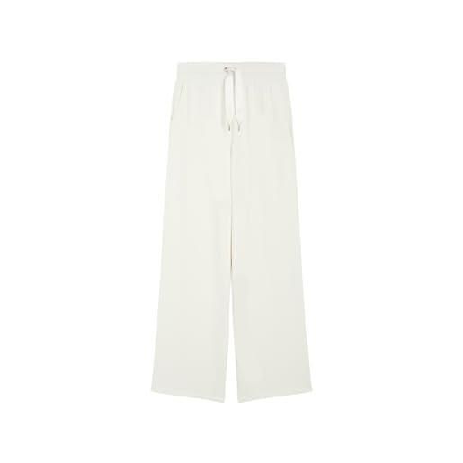 FREDDY - pantaloni palazzo in felpa viscosa con fondo dritto, donna, bianco, small