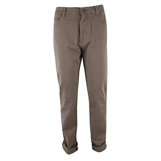 Holiday pantaloni cotone uomo - elasticizzati - made in italy - ita 46-56 - regular fit - mod. Panama (tg. 58, beige 142)