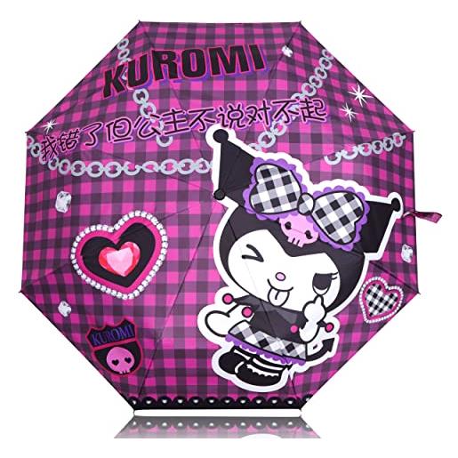 Roffatide anime cute umbrella 8 ribs ombrelli auto open ombrello pieghevole compatto da viaggio ombrello antivento impermeabile protezione anti-uv ombrello leggero
