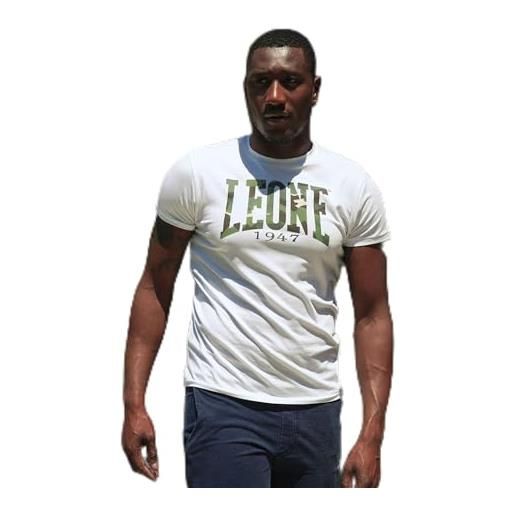 LEONE 1947 leone - t-shirt da uomo camou bold colour - optic white (00), m