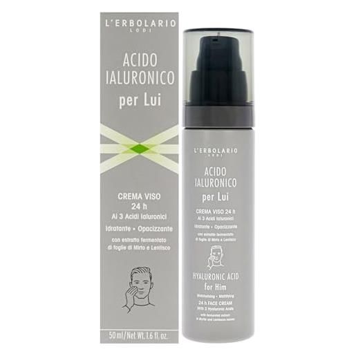 L'Erbolario ialuronic acid moisturisin mattifying face cream by lerbolario for men - 1,6 oz crema