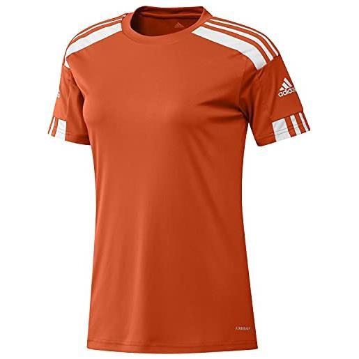 adidas squadra 21 short sleeve jersey t-shirt, team orange/white, xl donna