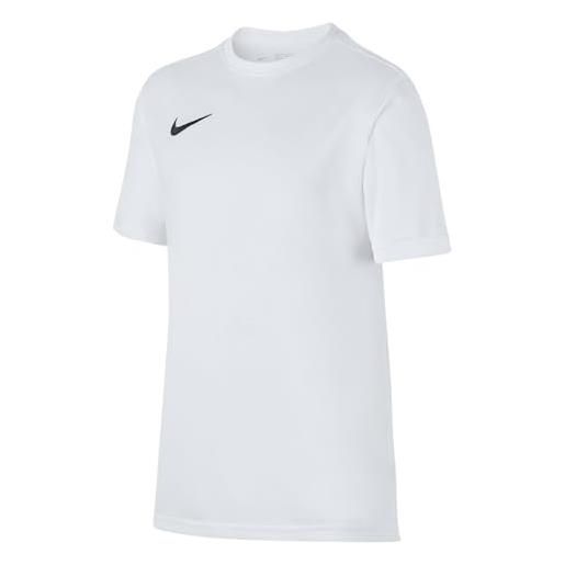 Nike y nk dry park vii jsy ss, t-shirt unisex bambini, white/black, l