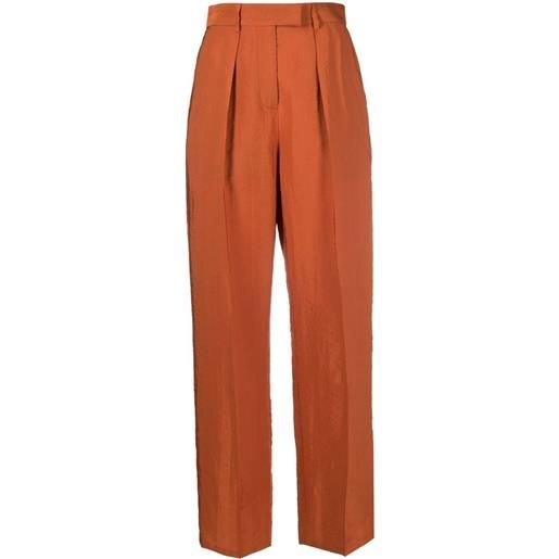 Karl Lagerfeld pantaloni sartoriali a vita alta - arancione