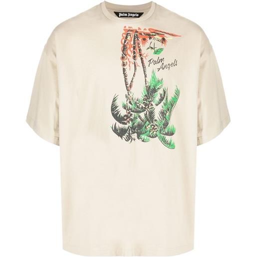Palm Angels t-shirt con stampa - toni neutri