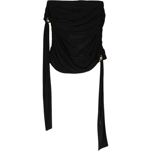 Blumarine minigonna drappeggiato - nero