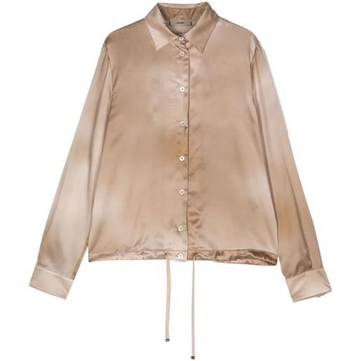 Herno blusa con coulisse - marrone