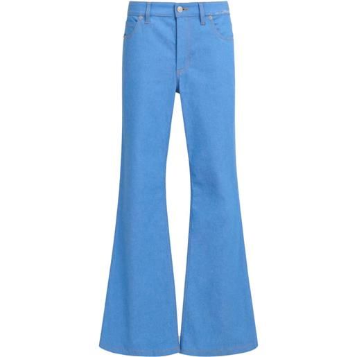Marni pantaloni svasati a vita bassa - blu