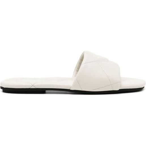 Emporio Armani slippers a punta aperta - bianco