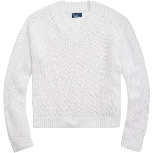 Polo Ralph Lauren maglione traforato - bianco