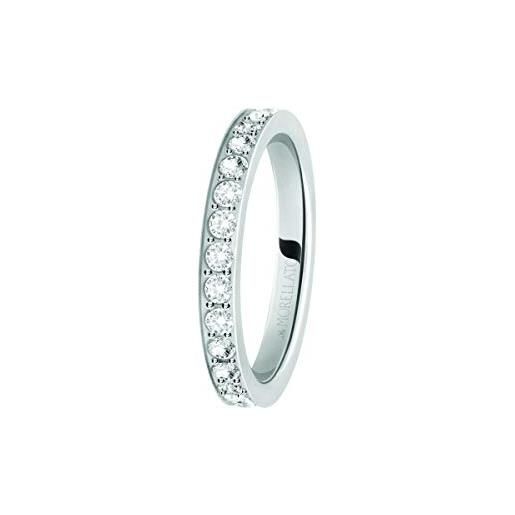 Morellato anello da donna, collezione love rings, in acciaio e cristalli - sna41