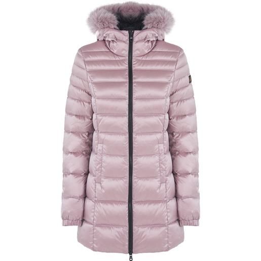 Refrigiwear piumino invernale modello long mead fur jacket mauve