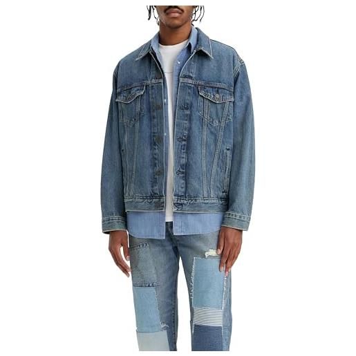 Levi's new relaxed fit trucker giacca, waterfalls, l uomo