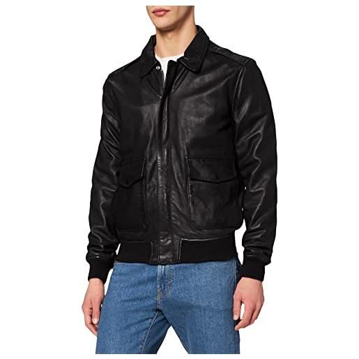 Schott Nyc lcflightwx giacca, nero (black black), medium uomo