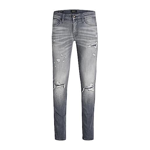 JACK & JONES jjiliam jjseal ge 284 sn jeans, grigio denim, 28w x 30l uomo