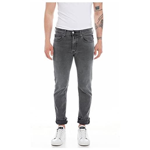 REPLAY riciclato grosso, jeans uomo, 096 grigio medio, 33w / 30l