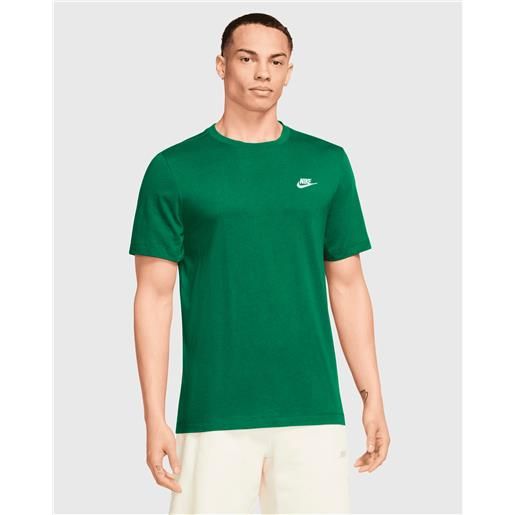 Nike t-shirt sportswear club verde uomo