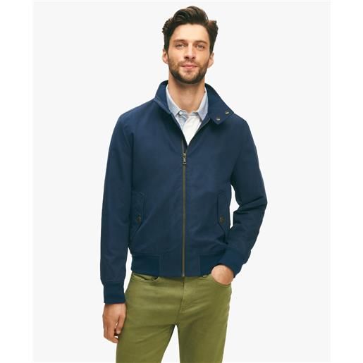 Brooks Brothers navy harrignton jacket in cotton blend