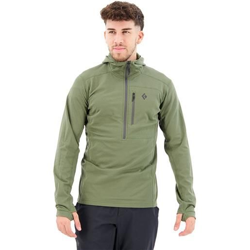 Black Diamond coefficient half zip fleece verde l uomo