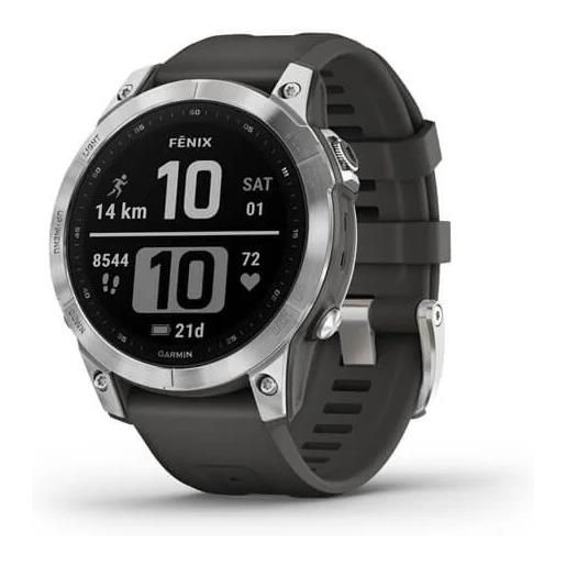 Garmin smartwatch Garmin fenix 7 3,3 cm (1.3) mip 47 mm digitale 260 x pixel touch screen argento wi-fi gps (satellitare) [010-02540-01]