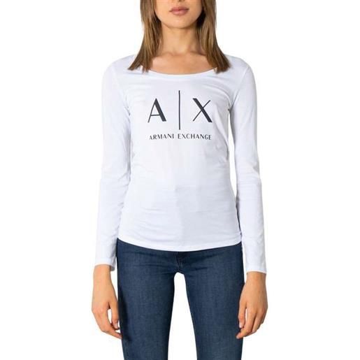 Armani exchange t-shirt donna maniche lunghe bianco
