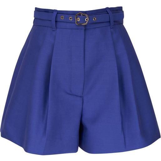 ZIMMERMANN shorts a vita alta con cintura - blu