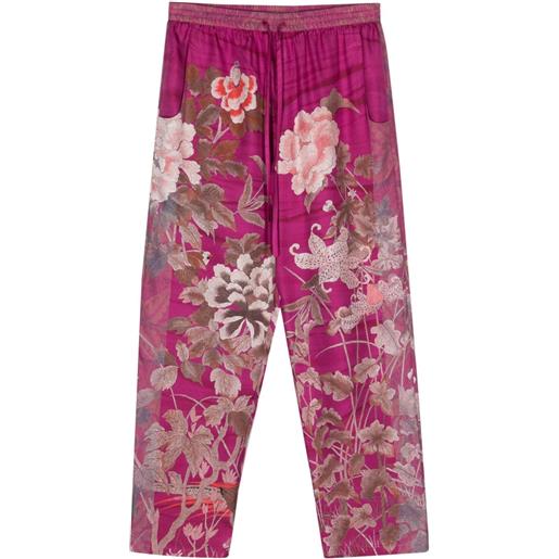 Pierre-Louis Mascia pantaloni affusolati a fiori - rosa