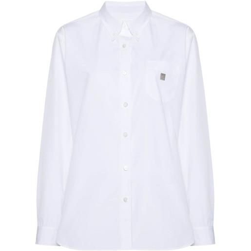 Givenchy camicia con placca 4g - bianco