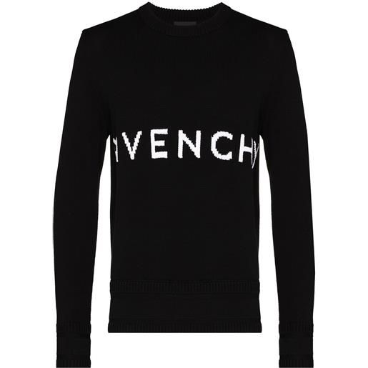 Givenchy maglione girocollo con logo - nero