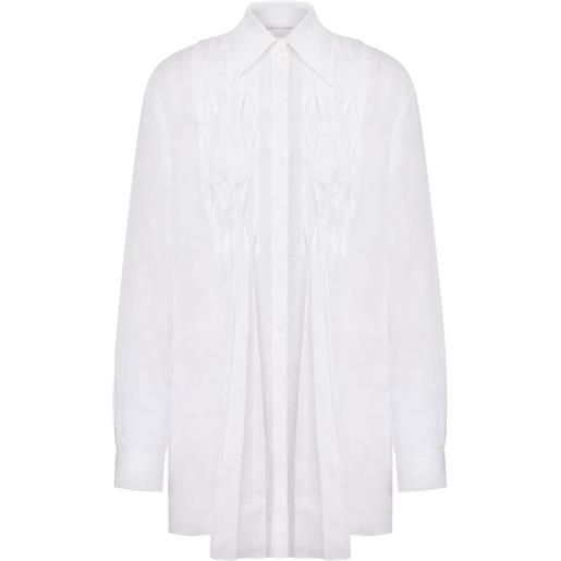 Alberta Ferretti camicia plissettata - bianco
