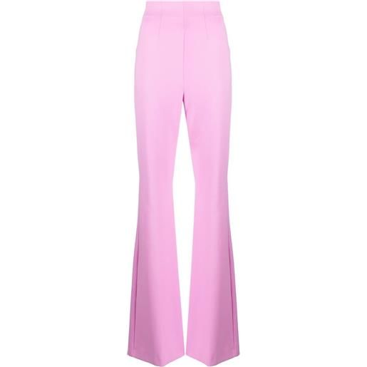 Sportmax pantaloni svasati con pinces - rosa