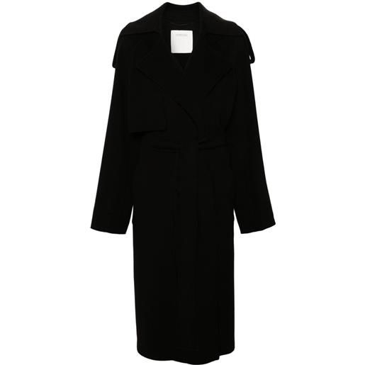 Sportmax cappotto con cintura - nero