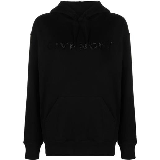 Givenchy felpa con logo di strass - nero