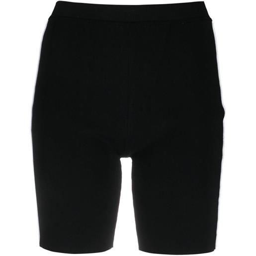 LOEWE shorts da ciclismo con ricamo anagram - nero