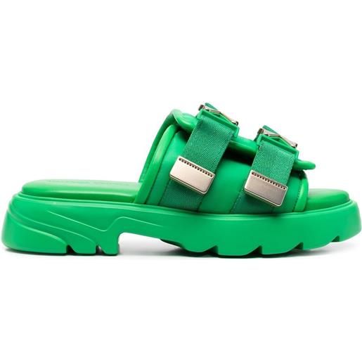 Bottega Veneta sandali slides con fibbia - verde