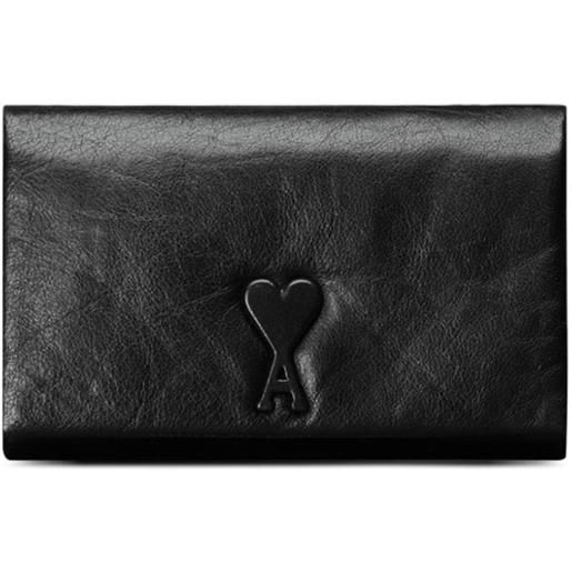 AMI Paris borsa a spalla con logo goffrato - nero