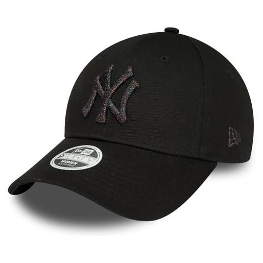New Era 9forty - berretto da donna metallic york yankees, nero, nero, taglia unica