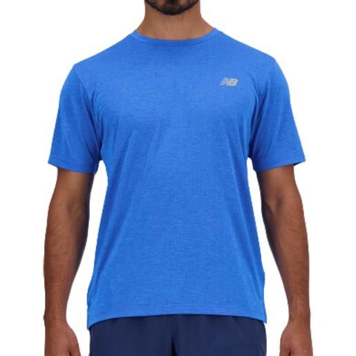 NEW BALANCE t-shirt new balance t-shirt athletics run azzurro