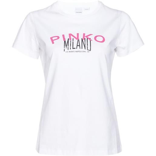 PINKO - t-shirt logo bianco