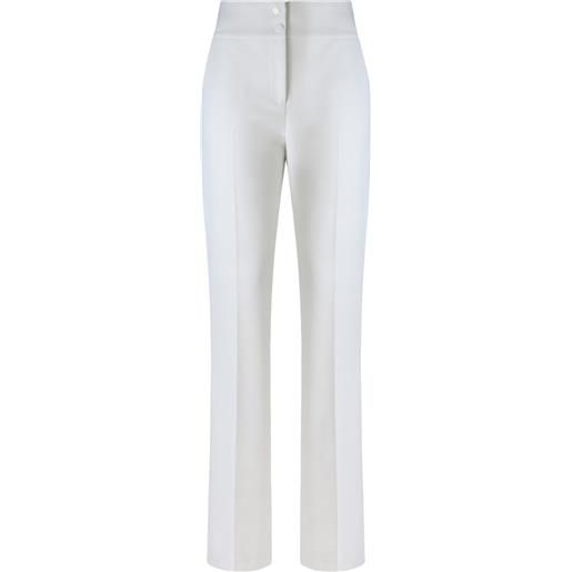 BLUGIRL pantalone bianco a zampa per donna