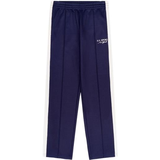 Sporty & Rich pantaloni sportivi con ricamo - blu