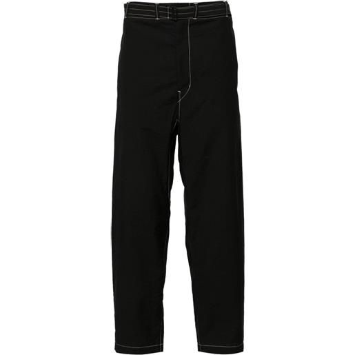 LEMAIRE pantaloni con cuciture a contrasto - nero