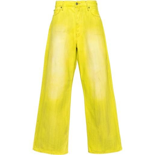 Acne Studios jeans a gamba ampia - giallo