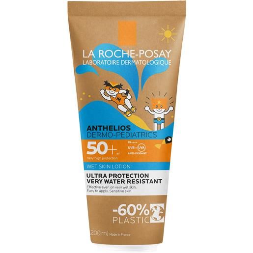 LA ROCHE-POSAY anthelios gel pelle bagnata dermo-pediatrics spf50+ 200ml gel solare corpo alta prot. , solare viso alta prot. 