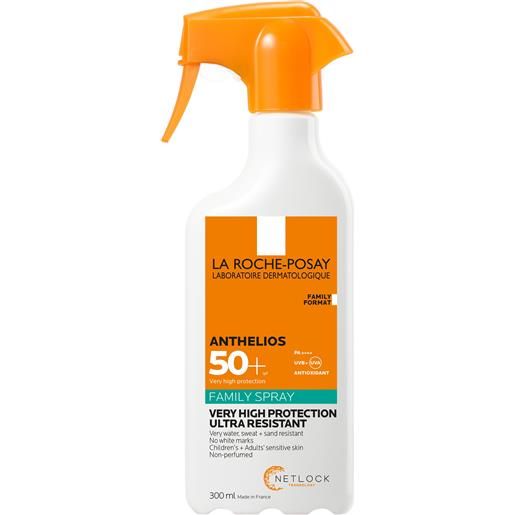 LA ROCHE-POSAY anthelios family spray spf50+ protezione molto alta. Senza profumo. 300ml spray solare corpo alta prot. 05