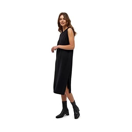 Minus lupi knit slipover dress, vestito lavorato a maglia senza maniche, donna, nero (100 black), l
