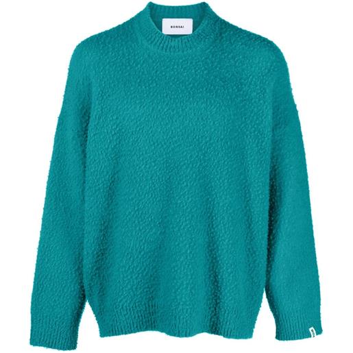 Bonsai maglione girocollo con logo - verde